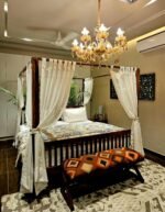 Sleepowell Sheesham Wood Wooden Four Poster Canopy Bed without Storage - Image 5