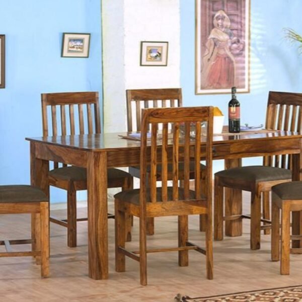 Sleepowell Latest design of Sheesham Wood 6 Seater Wooden Dining Sets for Living Room and Home