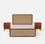 Sleepowell Sheesham Wood Wooden Rattan Cane without Storage Cot Bed - Image 4