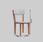 Sleepowell Sheesham Wood Wooden 4 Seater Corel Febric zebra Dining Set with 4 Chairs and One Table - Image 3