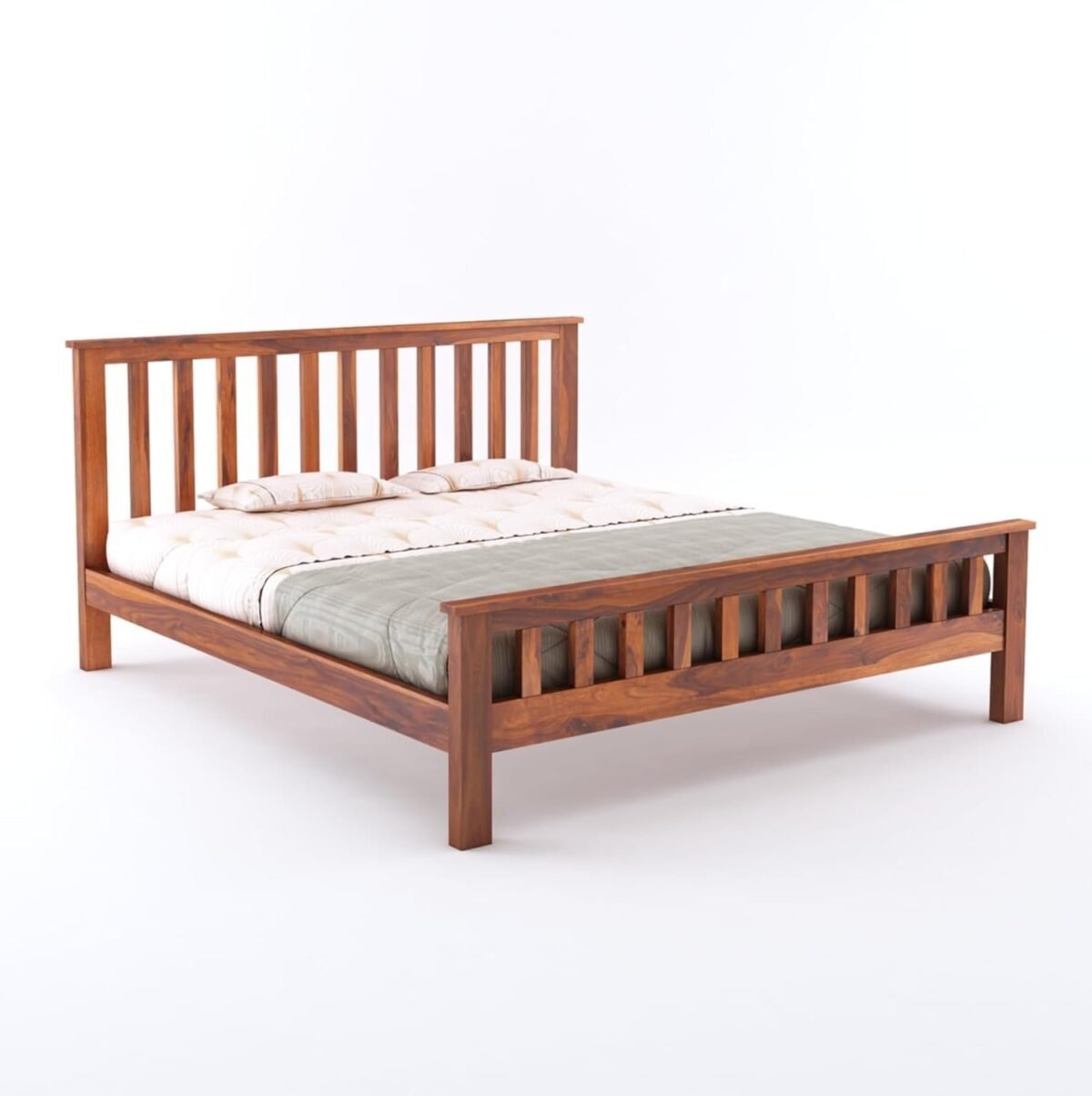 Sleepowell Furniture Sheesham Wood Wooden Cot HF Dandi Bed without Storage for Home and Hotel - Image 4