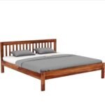 Sheesham Wood Wooden Cot Bed with Vertical Bar Headboard without Storage for Bedroom, Living Room and Hotel - Image 8