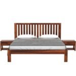 Sleepowell Furniture Sheesham Wood Wooden Cot Head Dandi Bed without Storage for Home and Hotel - Image 6