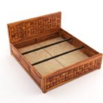 Sleepowell Sheesham Wood NWR Design Box Storage Bed for Home Bedroom and Hotel - Image 6