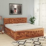 Sleepowell Sheesham Wood NWR Design Box Storage Bed for Home Bedroom and Hotel